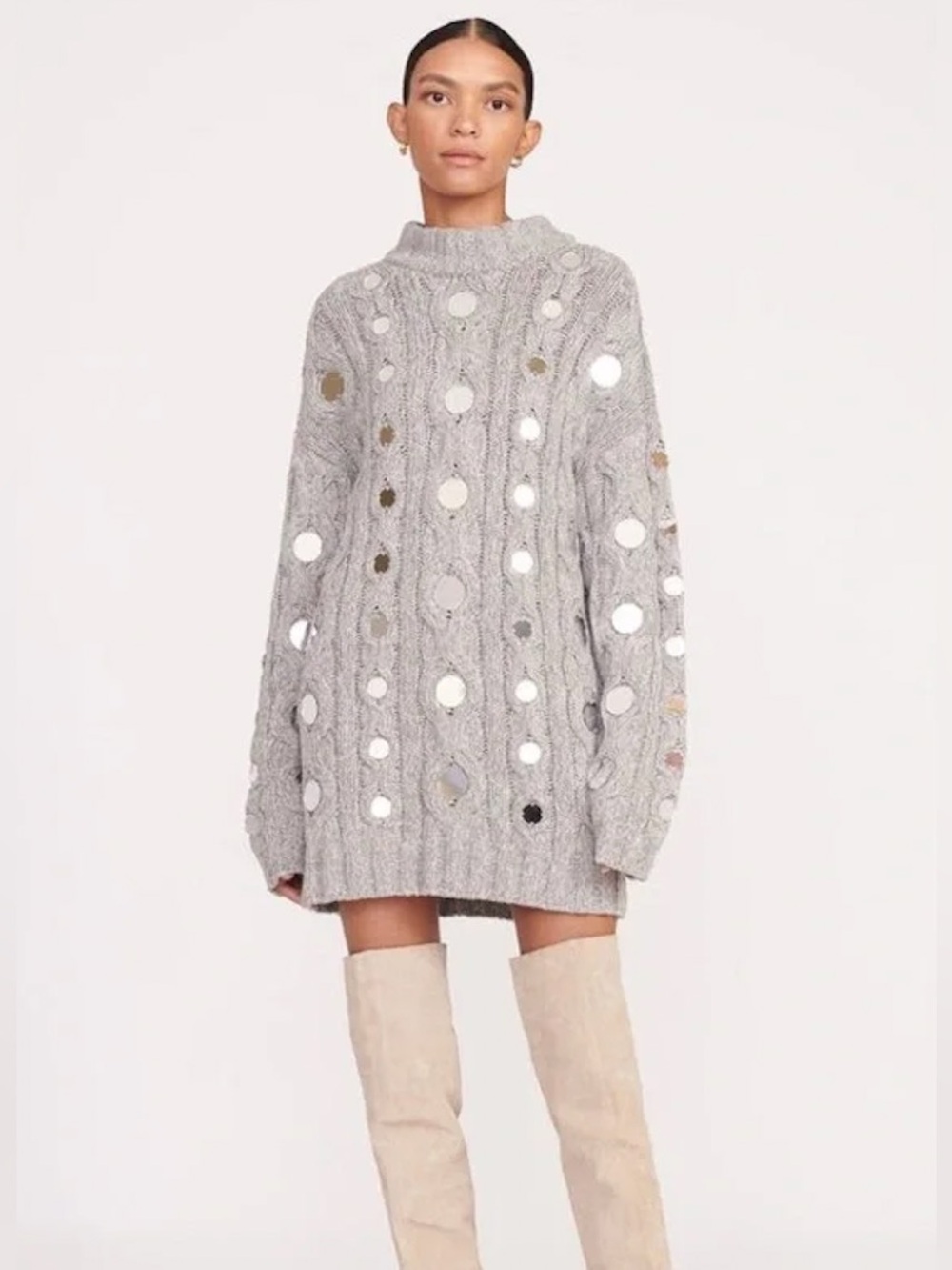 NWOT Staud Beehive Mirrored Sweater Dress